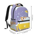 thumbnail image 2 of Gaeub Corgi Washing in Bathtub Ergonomic Lightweight Laptop Backpack - Multiple Pockets for School, Work, Travel, Outdoor Activities -One Size, 2 of 5