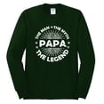thumbnail image 2 of Wild Bobby, Papa Man Myth Legend Funny Dad Uncle Papa Granpa Dad Gift, Father's Day, Men Long Sleeve Shirt, Forest Green, 3X-Large, 2 of 4