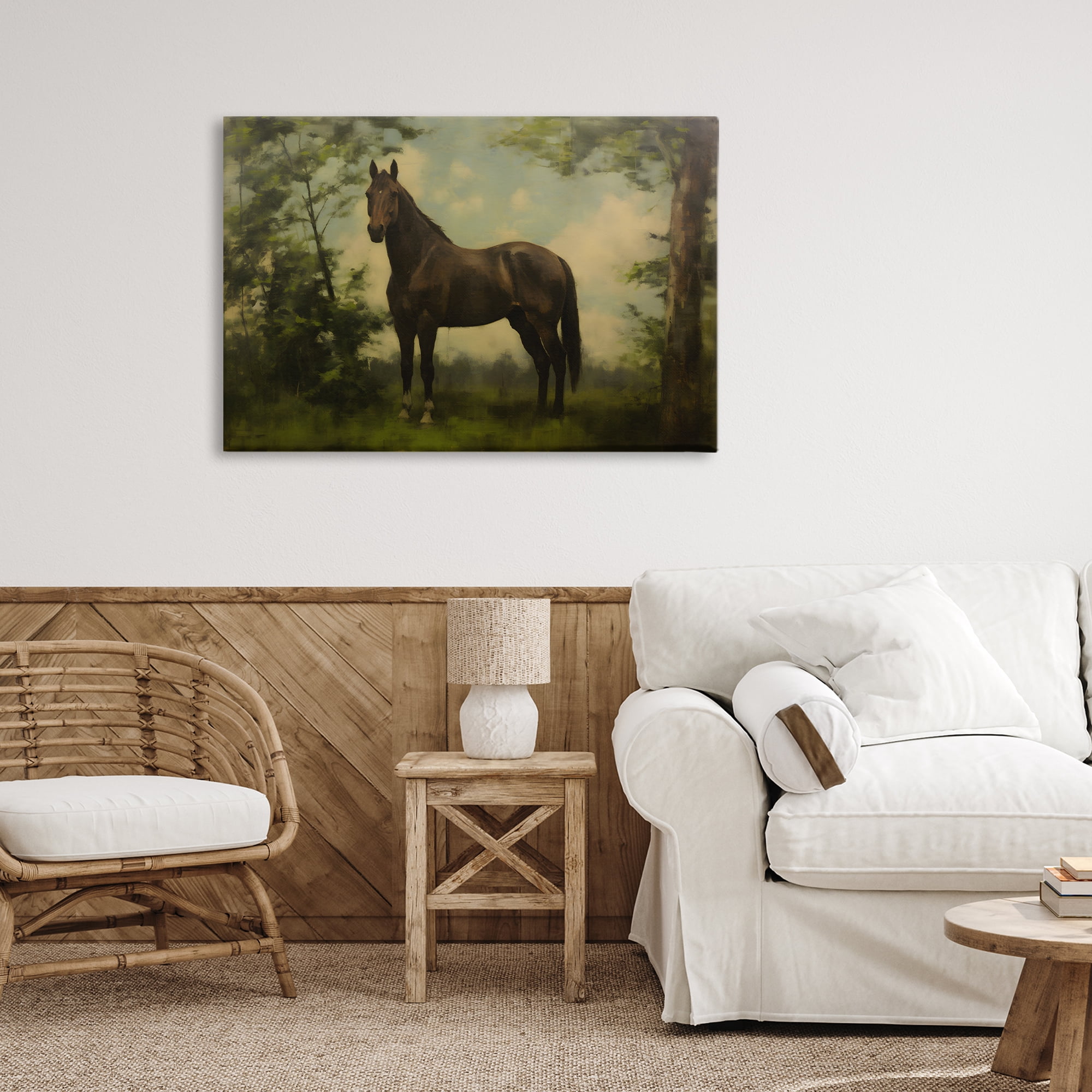 Stupell Industries Forest Horse Portrait Canvas Wall Art, design by Petal Prints Design