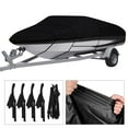thumbnail image 4 of Autoez 210D Boat Cover Heavy Duty Trailerable Waterproof UV Resistant Marine Grade for V-Hull TRI-Hull Trailer, 4 of 6