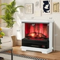 thumbnail image 4 of Giantex 27" Electric Fireplace Heater, Freestanding Fireplace Stove w/Remote Control, 3-Sided View, White, 4 of 8