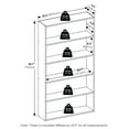 thumbnail image 3 of Furinno Basic 5-Tier Open Shelf Bookcase, Bookshelf, Storage Organizer, 7 x 24 x 44, White, 3 of 4