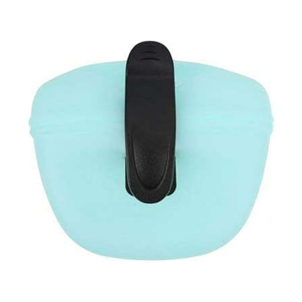Billuyoard Bolsa de silicona para aperitivos de mascotas, portátil, lavable, Flexible, Adorable, reemplazo de entrenamiento, bolsa de juego, Suministros para perros Verde claro