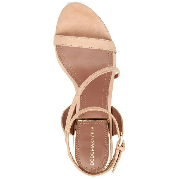 Bcbgmaxazria Bcbg Maxazria Womens Light Pink Ankle Strap Padded Amilia Round Toe Stiletto Buckle Leather Dress Sandals Shoes 6 M Other 6