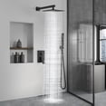 thumbnail image 2 of Juego de grifos de ducha Aolemi Rain Shower System, negro mate, 20 cm, 2 of 9