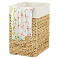 thumbnail image 4 of Handmade Rectangular Water Hyacinth Wicker Laundry Hamper with Lid Natural, 4 of 10