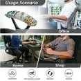 thumbnail image 7 of SCRAWLGOD Universal Computer Chair Slipcover with Arm Covers 4 Pieces Set Dustproof Non-Slip Desk Chair Cover Stain Resistant Gaming Chair Protector, Dragonfly Bohemian Flowers, 7 of 7