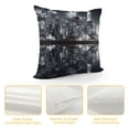 thumbnail image 4 of COMIO  Night City Landscape Decorative Square Throw Pillow Covers Rise Building Reflection Square Decorative Cushion Case for Couch Sofa Chair Bed, 4 of 5