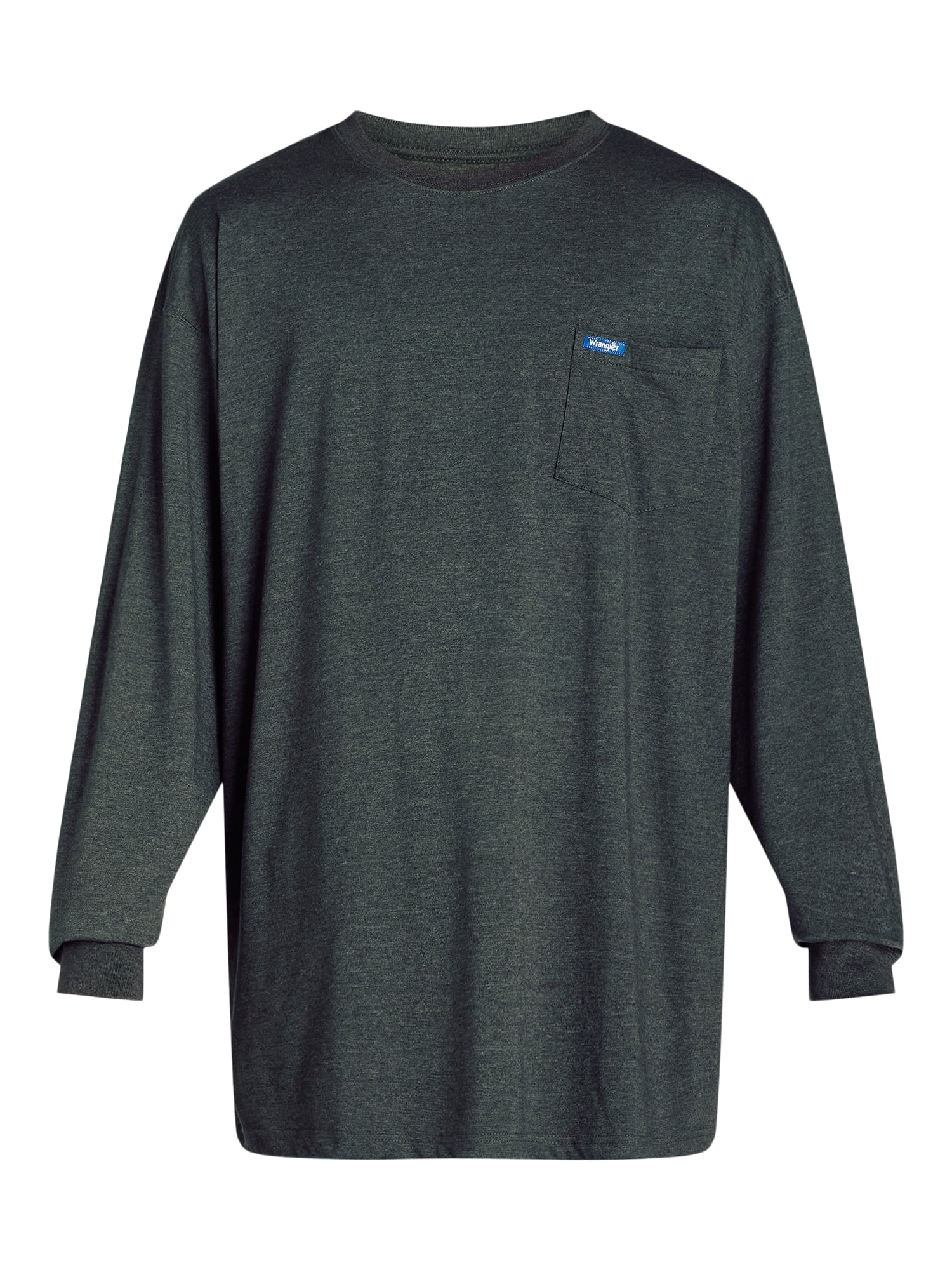 Wrangler Men’s Big and Tall Cotton Pocket Tee with Long Sleeves, Sizes 1XL-6XL