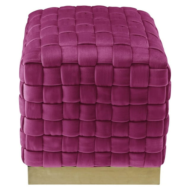 Poupée Cube en Velours Moderne de 17.3x17.3" en Rose/or