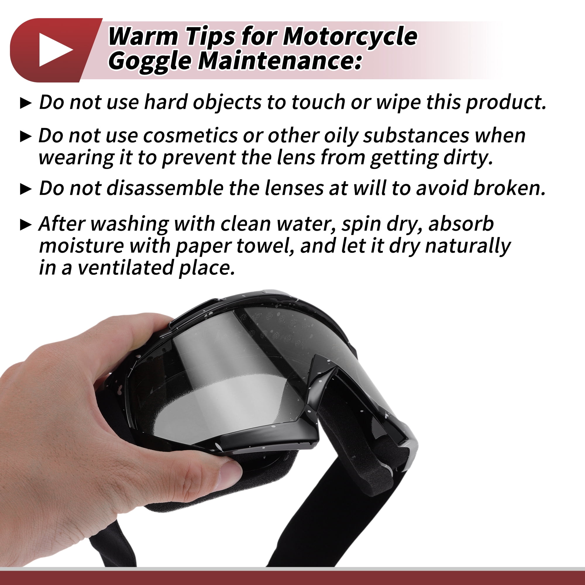 Unique Bargains 1 Set Motorcycle Riding Goggles PC TPU Outdoor Sports Sunglasses for Motocross Dirt Bike ATV Grey Lens White Black Frame