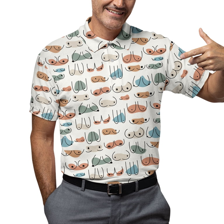 Golf Shirts for Men Funny Crazy Golf Polo Shirt for Men Funny