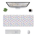 thumbnail image 3 of Disketp Gaming Mouse Pad Butterflies on Polka Dots Pattern Large Mouse Mat Long Extended Desk Pad Non-Slip Rubber Mice Pads Stitched Edges Thin Pad (11.8x31.5 Inch), 3 of 8