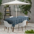 thumbnail image 2 of Vargottam Indoor/OutdoorTablecloth58x120 Inch Rectangle Tablecloth with Umbrella Hole and Zip- Waterproof PatioTableCloths- TableCovers for Backyard RectangularTable- Navy Blue2, 2 of 5