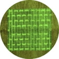 thumbnail image 1 of Ahgly Company Indoor Round Abstract Green Modern Area Rugs, 6' Round, 1 of 4