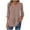 Brown, variant on Women's Striped T-Shirts Trendy V-Neck Shirt Long Sleeve Button Tees Casual Fashion Shirts Classic Fit Pullover Tops (XL, Blue)