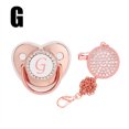 thumbnail image 1 of DPTALR Baby Pacifier 26 Letter Name Initial Clip Silicone Infant Nipple Bling Newborn Pacifier, 1 of 5