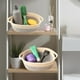 thumbnail image 4 of Cesta de almacenamiento tejida de cuerda de algodón con asas | Organizador ovalado multicolor para juguetes y aperitivos | Cesta decorativa de 28 x 17 x 8,5 cm para habitación y sala de estar, 4 of 6