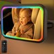 thumbnail image 1 of Espejo de coche para bebé Fosucwin con 7 luces RGB, rotación de 360°, 1 of 9