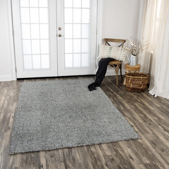 Rizzy Storm Hand-Tufted Dark Gray Area Rug