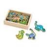 Melissa & Doug Magnetic Wooden Dinosaurs in a Wooden Storage Box (20 pcs) - FSC Certified