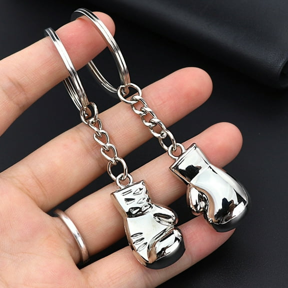Naierhg 2Pcss Boxing Gloves Keychain High Hardness Souvenir Mini Boxing Pendant Keyring for Decor