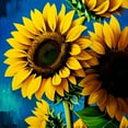 thumbnail image 2 of Sunflower Smile - Blooming Sunflower Canvas Wall Art, 2 of 2