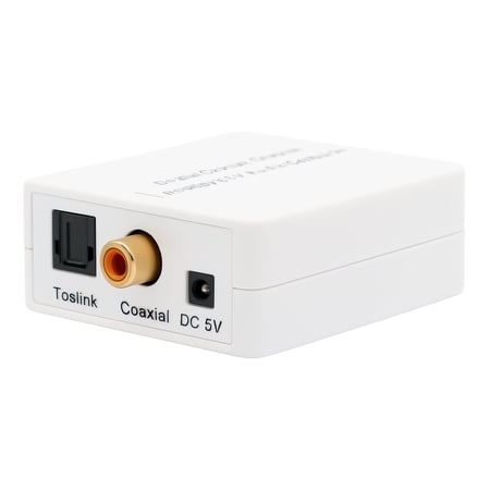 Digital Optical Coaxial S/PDIF to Stereo RCA Audio DAC Converter