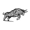 thumbnail image 4 of Metal Wall Art Figura Cabra Ornamento Metálico Mural Artístico Diseño Exclusivo Adecuado para Decoración en Sala Comedor Recibidor Hogar 30cmx16.85cm, 4 of 9