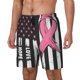 thumbnail image 1 of Balery Ribbon Breast Cancer Awareness Bañador para hombre, shorts de playa de secado rápido con entrepierna y forro de compresión-X-Large, 1 of 6