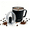 Black, variant on Rambler 14 oz Ceramic Lined Stackable Mug, Vacuum Insulated, Stainless Steel with MagSlider Lid, Black