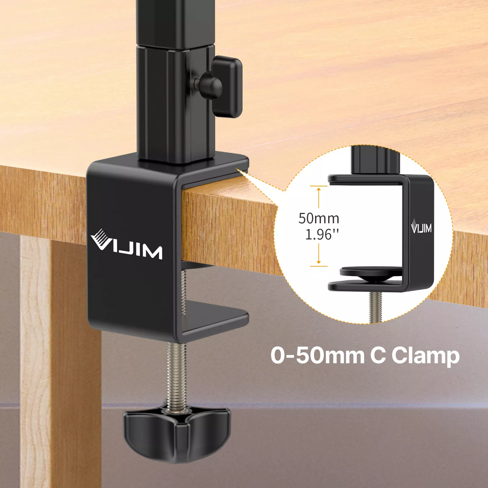 Ulanzi VIJIM LS25 Multifunction Desk Setup Stand for Microphone, Camera & Phone 360° Rotating Boom Arm with Spring Balance, Cable Management, 2kg Load Capacity