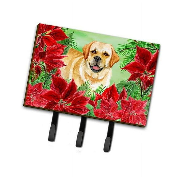 Golden Retriever Poinsettas Leash or Key Holder