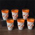 thumbnail image 6 of JikouIivo Halloween Skull Light up Cup Glow Led Skull Cup Plastic Luminous Drinking Skull Cups That Light up Flashing Skull Cups for Halloween Party Night Club KTV Bar, Orange White, 6 of 6