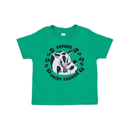 

Inktastic Future Dairy Farmer with Cute Black and White Holstein Cows Gift Toddler Boy or Toddler Girl T-Shirt