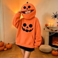 thumbnail image 6 of Sentuca Tween Hoodies Halloween Innovation Pumpkin Playful Prints Sweatshirts with Pocket Long Sleeve Warm Party Girls and Boys Clothes Size 11Y, 6 of 8