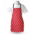 thumbnail image 4 of Abstract Apron, Continuous Geometric Themed Romantic Heart Ornamental Symmetric Pattern, Unisex Kitchen Bib with Adjustable Neck for Cooking Gardening, Adult Size, Dark Pink Champagne, by Ambesonne, 4 of 4