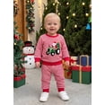 thumbnail image 6 of Loicainy Baby Toddler Boy Christmas Outfits 6 12 18 24 Months 2T 3T 4T Santa Embroidery Long Sleeve Pullover Stripe Pants Clothes Set, 6 of 9