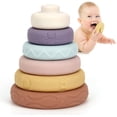 thumbnail image 1 of Baby Nesting Toys Silicone Stacking Rings Stacker Squeeze Soft Building Circle, 1 of 2