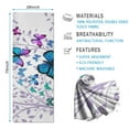 thumbnail image 2 of Purple Leaf Butterfly Pattern Hot Yoga Mat Towel Non Slip for Hot Yoga - Quick-Drying Yoga Mat Cover with 4 Corner Pockets with Travel Bag - Hot Yoga Towel Non Slip 70"x26", 2 of 6
