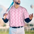 thumbnail image 5 of KLL Breast Cancer Awareness5 for Men's Baseball Shirts,Short Sleeve Casual Shirts Button Down Shirt for Men Beach Summer Wedding Shirt-XX-Large, 5 of 7