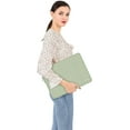 thumbnail image 4 of Mosiso Polyester Vertical Style Water Repellent Laptop Sleeve Case Bag Cover with Pocket for MacBook Air 13 inch M3 M2 M1 2018-2024 / Pro 13 inch M2 M1 2016-2024, Sage Green, 4 of 5