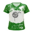 thumbnail image 5 of 2023 Women's Floral Tunic Tops Casual Blouse V Neck Short Sleeve Buttons Up T-Shirts, 5 of 5