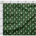 thumbnail image 2 of Soimoi Llama Alpaca Printed, Cotton Fleece, Fabric by The Yard Sewing DIY Stretch Fabric 56 Inches Wide, WarmFabric for Hats, Coats, Gloves, Blankets, Green, 2 of 5