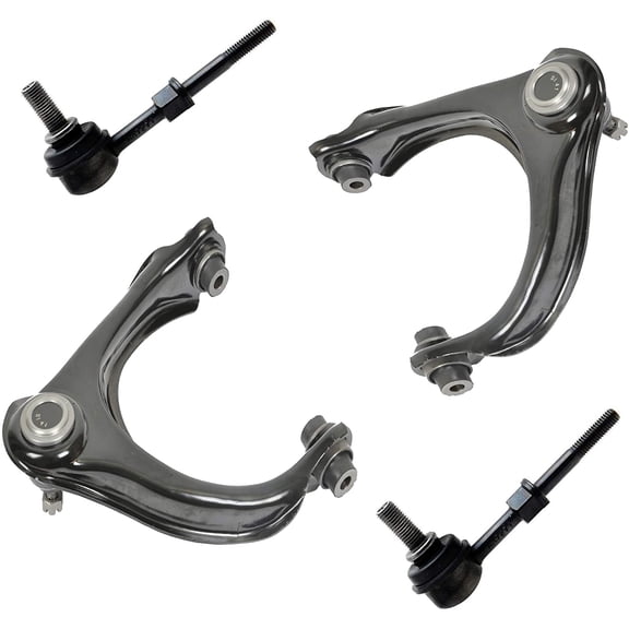 Detroit Axle - 4pc Front Upper Control Arms with Ball Joints and Sway Bar Links Replacement for 1997 1998 1999 2000 2001 Honda Prelude
