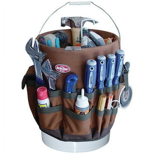 MELOTOUGH Bucket Tool Organizer for Garden Tools Bucket Caddy Organize Fit  3.5 to 5 Gallon Bucket (Blue Flower)