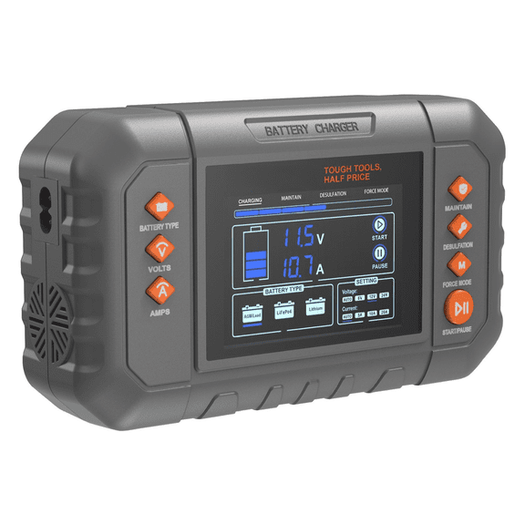 20A Smart Battery Charger LiFePO4/Lead-Acid (AGM/GEL/SLA), 12/24V LCD Car Battery Charger Maintainer Desulfator for Auto Marine Motorcycle Lawn Mower Deep Cycle