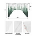 thumbnail image 6 of Green Ombre Kitchen Swag Valance for Window,Rod Pocket Short Kitchen Curtains&nbsp;36 Inch Length,Primeval Forest Modern Abstract Art Aesthetics Swag Topper Small Window Treatment for Cafe Bathroom, 6 of 6