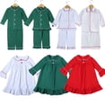 thumbnail image 3 of Conjunto de pijamas para niñas y niños pequeños, pijamas familiares a juego, ropa de estar por casa, ropa de bebé de punto, conjuntos de pijamas navideños de algodón para niños, 3 of 5