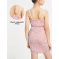 thumbnail image 4 of Fashionable fluffy suspender dress for girls, new high-value sequined short A-line skirt, suitable for formal and casual occasions for teenagers aged 6-14., 4 of 5